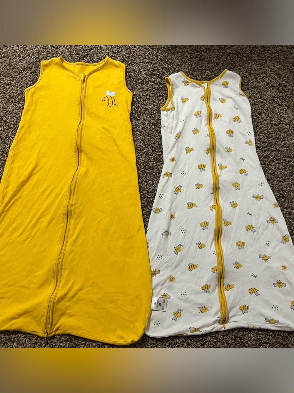 Yellow Bee Sleep Sack Set - Bee Pattern